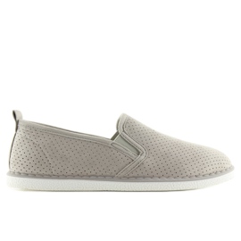 Grå slip-on sneakers LA08P Grå