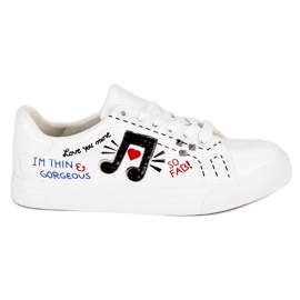 Moderigtige kvinders sneakers hvid