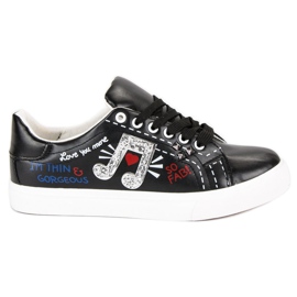 Moderigtige kvinders sneakers sort