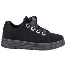 Sort ruskind sneakers