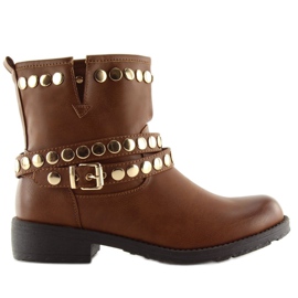 Brune militærstøvler A89811 Camel