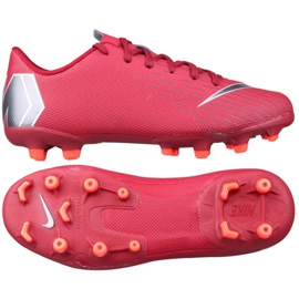 Nike Mercurial Vapor 12 Academy Gs Mg Jr AH7347-606 fodboldsko rød rød