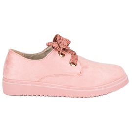 Sneakers i snuskind lyserød
