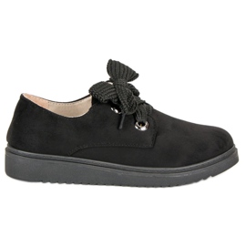 Sneakers i ruskind sort