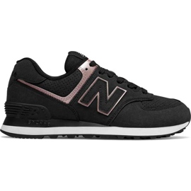 New Balance Wl574nbk Sort Med Champagne Metallisk