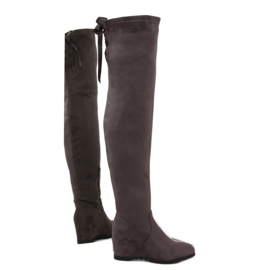 Grå Over-boots kilehæl 168-139 Grå