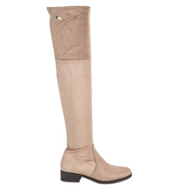Super Me Beige musketeerstøvler