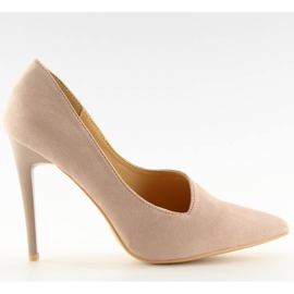 Beige asymmetriske hæle C-11 Beige