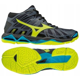 Mizuno Wave Tornado X2 Mid M V1GA181747 volleyballsko sort grå