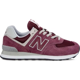 New Balance Wl574er Burgund Med Hvid flerfarvet rød