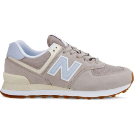 New Balance Wl574flc sommer skum flad hvid med isblå brun flerfarvet