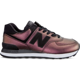 New Balance Wl574ksb Sheen Pack Black violet lyserød
