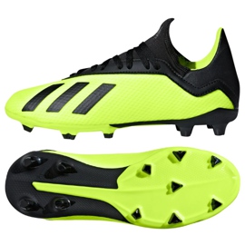 Adidas X 18.3 Fg Jr DB2418 fodboldstøvler flerfarvet grøn