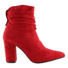 Røde Wide-heeled støvler NC781 Rød