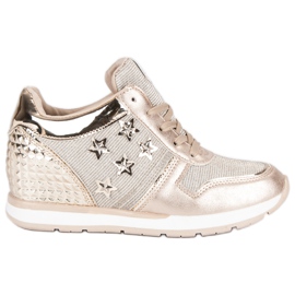 Gyldne sneakers sneakers gylden