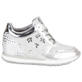 Sølv sneakers, sneakers grå