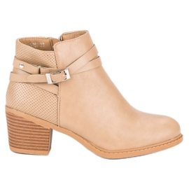 Abloom Beige støvler på stolpen