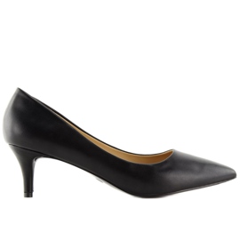 Pumps lave hæle sorte 123-3 Sort