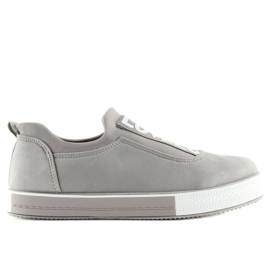 Grå Kvinders grå sneakers X-9707 Grå