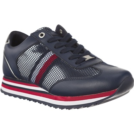 Tommy Hilfiger Corporate Flag Sneaker 406 blå marine blå