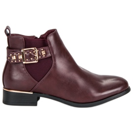 Anesia Paris Burgundy Chelsea støvler rød