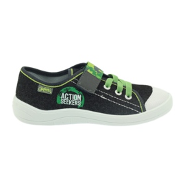 Befado børnesko tøfler sneakers 251y102 sort grøn