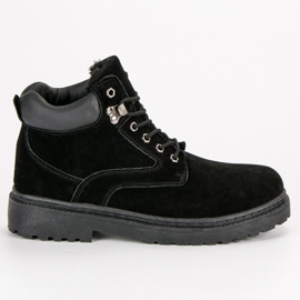 Original Walkman Shoes Isolerede vandrestøvler i læder sort