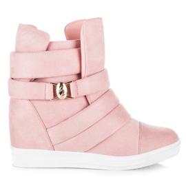 Lyserøde kile sneakers