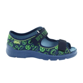 Befado børnesko sandaler tøfler 969x124 grøn marine blå