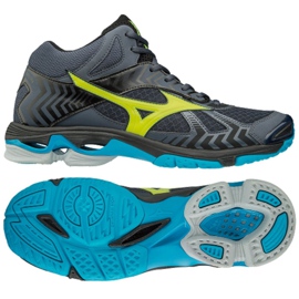 Mizuno Wave Bolt 7 M V1GA186547 volleyballsko sort grå