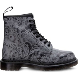Dr. Martens 1460 Ot Black Gunmetal Ot Tattoo Backhand sort grå