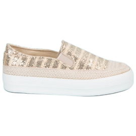 J. Star Gyldne espadrilles sneakers gylden