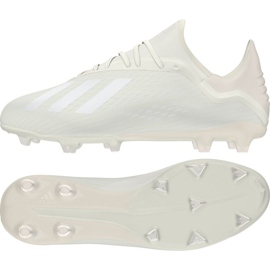 Adidas X 18.2 Fg M DB2181 fodboldstøvler hvid