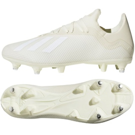 Adidas X 18.3 Sg M D97851 fodboldstøvler hvid hvid