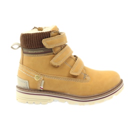 American Club Velcro støvler støvler 708121 brun gul