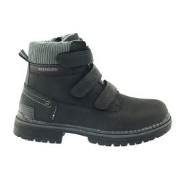 American Club Velcro støvler støvler 708121 sort grå