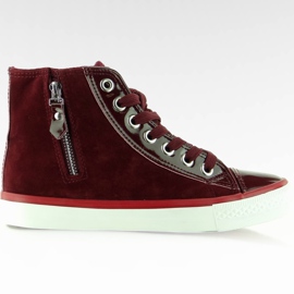 Velvet ankel sneakers BKA-88 II-GAT rød