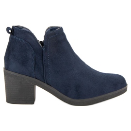 Ideal Shoes Højhælede støvler blå