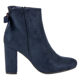 Ideal Shoes Stilfulde marineblå støvler