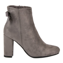 Ideal Shoes Stilfulde grå støvler
