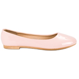 Top Shoes Lakerede ballerinaer lyserød