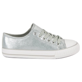 Sølv sneakers grå