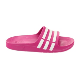 Adidas Duramo Slide K Jr G06797 hjemmesko hvid lyserød