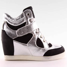 Sort isolerede sneakers 2355 SORT / HVID grå