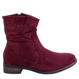 Damestøvler maroon 99-135 Rød