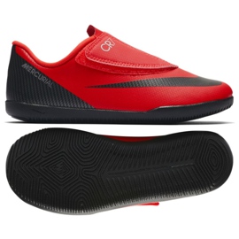 Indendørs sko Nike Mercurial Vapor 12 Club Ps (V) CR7 Ic Jr AJ3107-600 rød rød