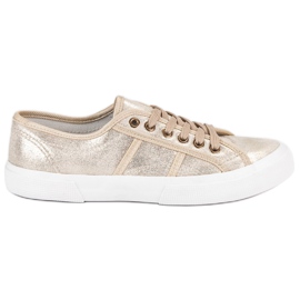 J. Star Golden snøresneakers gylden