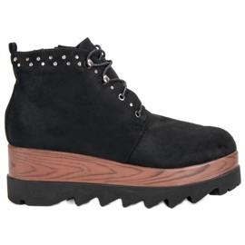 Kylie Suede Wedge Støvler sort