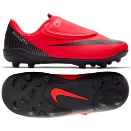 Nike Mercurial Vapor 12 Club Ps V CR7 Mg Jr AJ3096-600 flerfarvet rød