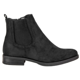 Suede Chelsea støvler sort